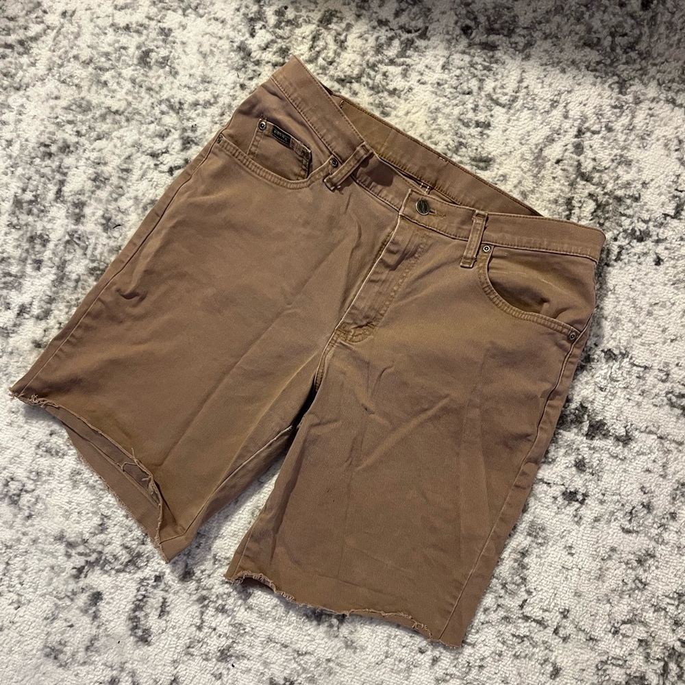 Tan Cutoff Shorts